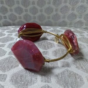 COPY - Bourbon and Bowties maroon red gold bangle